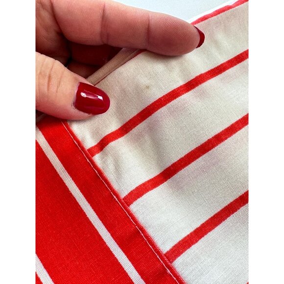 Vintage 70s pillowcases, red white stripes pattern, pair of casings - Picture 9 of 9